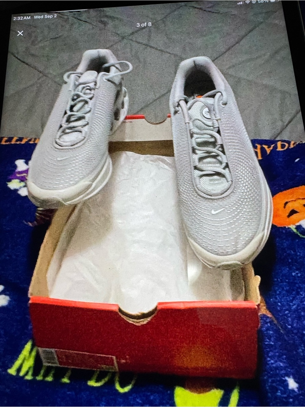Mens Nike Air Max DN “grey wolf “ Light Grey Knit Athletic Sneakers